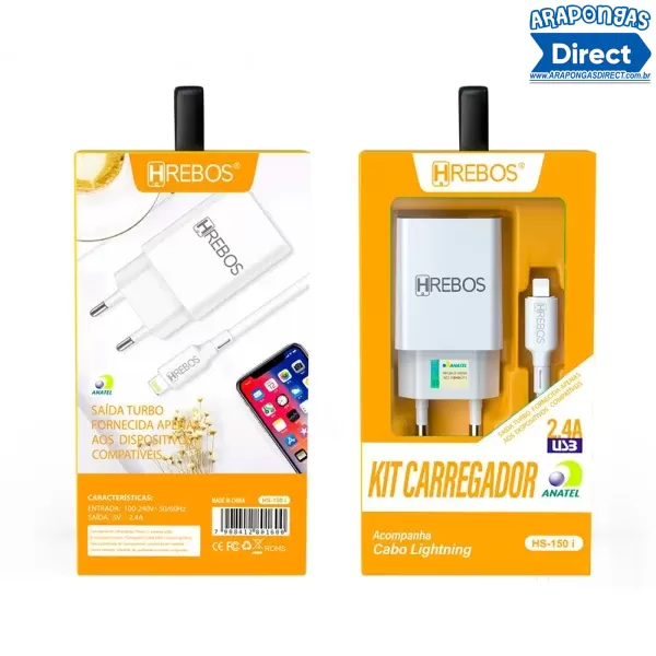 Carregador dual USB HREBOS 3.1A IPHONE