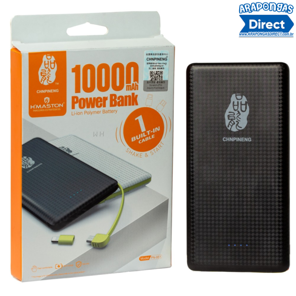 Carregador Portátil Power Bank H'MASTON 10000MAH