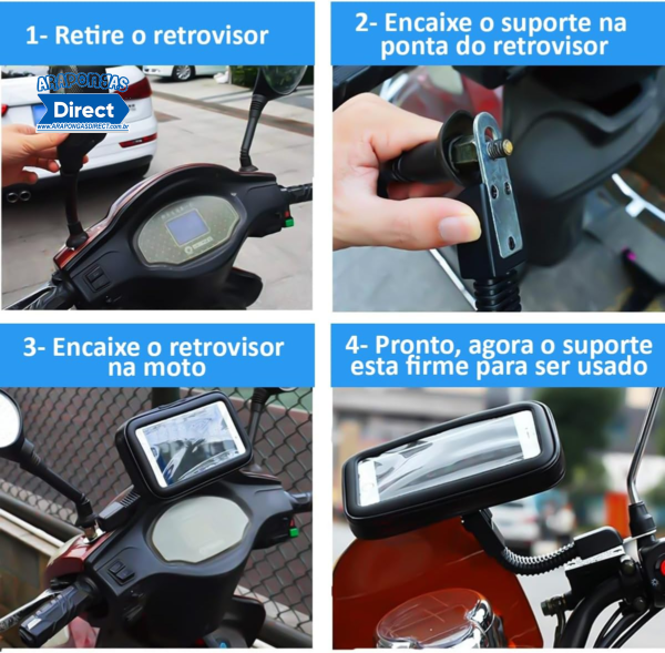 Suporte de Celular Moto Capa Impermeável Prova D'água - Image 5