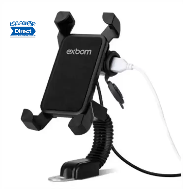 Suporte Garra Celular Com Carregador Usb Exbom P/ Motos - Image 2