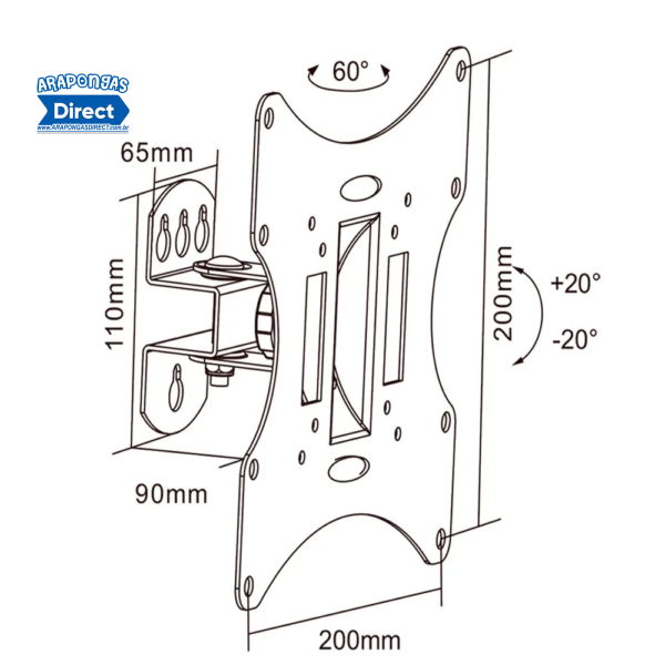 Suporte para TV Articulado de 17-42" MT-501A - Image 3