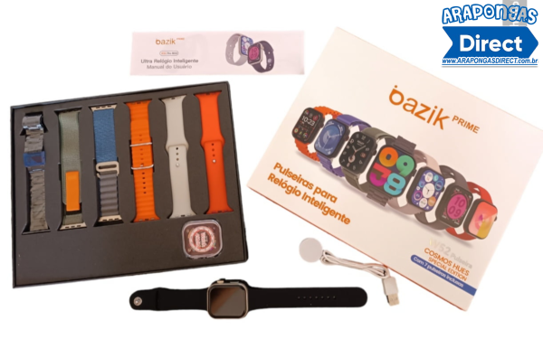 Relógio Smartwatch Inteligente Com 7 Pulseiras W52 - Bazik