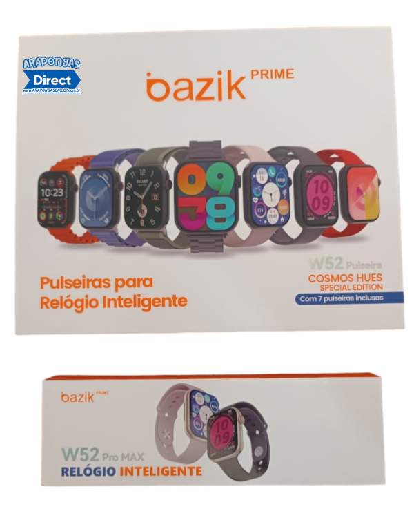 Relógio Smartwatch Inteligente Com 7 Pulseiras W52 - Bazik - Image 2