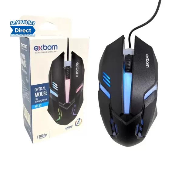 Mouse gamer EXBOM MS-62