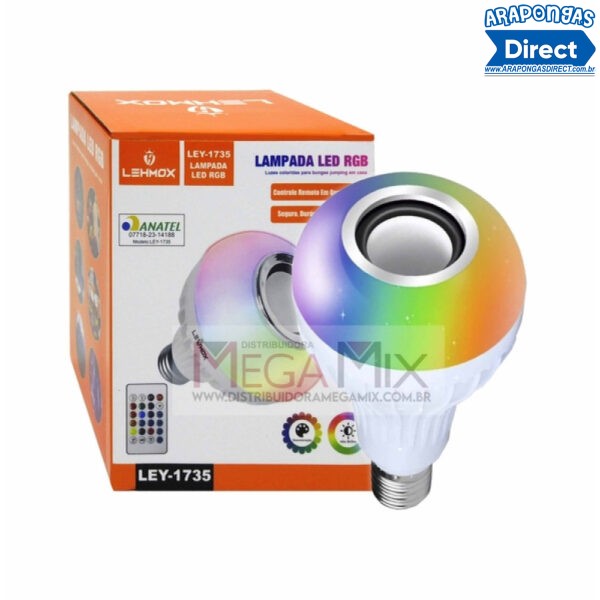 Lâmpada LED RGB Bluetooth LEY-1735 - Lehmox