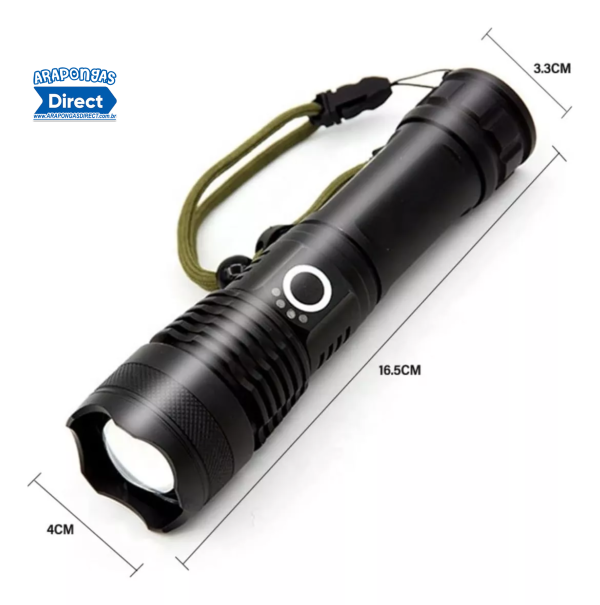 Lanterna Led Recarregável 12000 Lumens Led-160 Shadowhawk