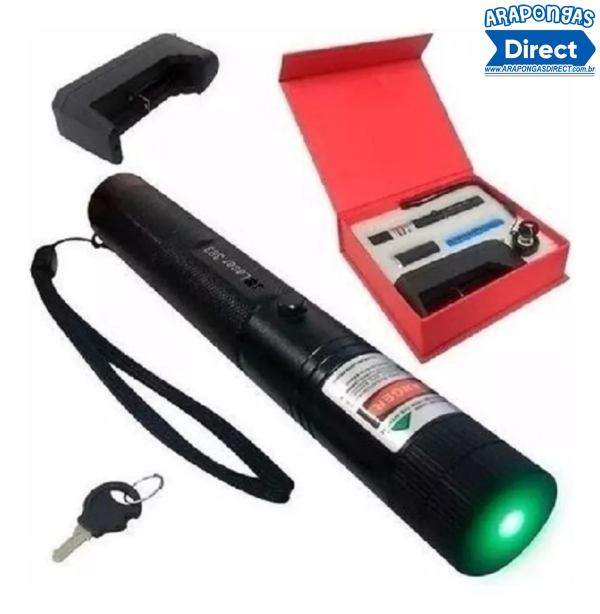 Caneta Laser Pointer Alcance 50km - Verde 303